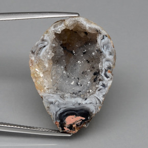 42.66캐럿 천연 멀티컬러 아게이트 지오드, 멋진 모양, 30.3×21.8 mm, 불투명체