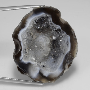 65.22캐럿 천연 멀티컬러 아게이트 지오드, 멋진 모양, 36.2×31.3 mm, 불투명체