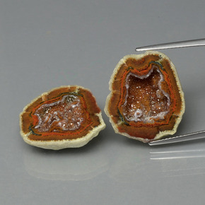 캐럿 천연 멀티컬러 아게이트 지오드 보석, 멋진 모양, 21.4×18.6 mm, 불투명체