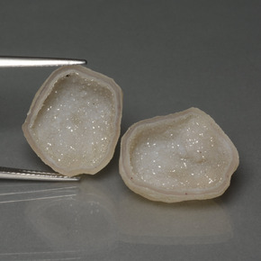 16.57캐럿 천연 멀티컬러 아게이트 지오드 보석, 멋진 모양, 20.1×17 mm, 불투명체