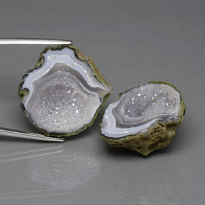 62.03캐럿 천연 멀티컬러 아게이트 지오드 보석, 멋진 모양, 25.1×23.5 mm, 불투명체