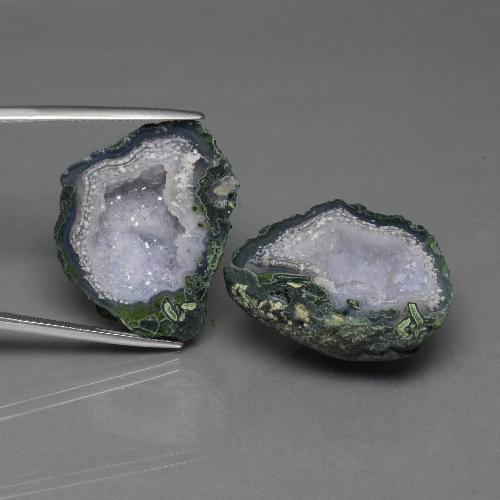 66.04캐럿 천연 멀티컬러 아게이트 지오드 보석, 멋진 모양, 26.4×21.1 mm, 불투명체