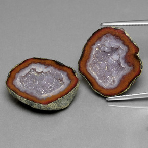 캐럿 천연 멀티컬러 아게이트 지오드 보석, 멋진 모양, 19.9×18.4 mm, 불투명체