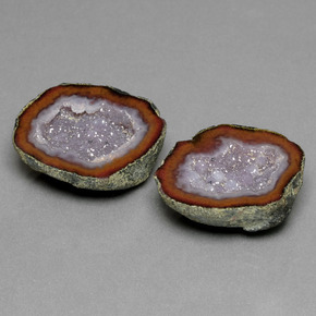 캐럿 천연 멀티컬러 아게이트 지오드 보석, 멋진 모양, 19.9×18.4 mm, 불투명체