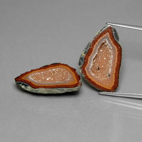 27.63캐럿 천연 다색 마노 지오드 보석, 멋진 모양, 불투명체