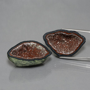 39.33캐럿 천연 멀티컬러 아게이트 지오드 보석, 멋진 모양, 28.8×18.4 mm, 불투명체