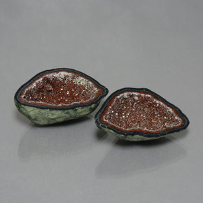 39.33캐럿 천연 멀티컬러 아게이트 지오드 보석, 멋진 모양, 28.8×18.4 mm, 불투명체