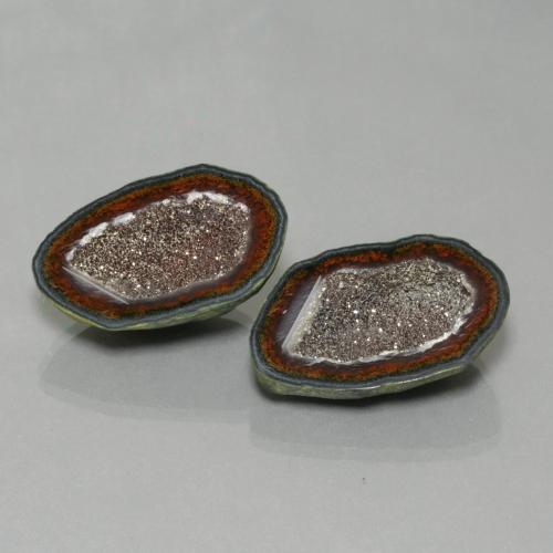 45.20캐럿 천연 멀티컬러 아게이트 지오드 보석, 멋진 모양, 21.2×17.1 mm, 불투명체