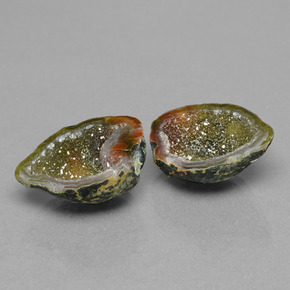 캐럿 천연 멀티컬러 아게이트 지오드 보석, 멋진 모양, 불투명체