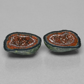 19.07캐럿 천연 멀티컬러 아게이트 지오드 보석, 멋진 모양, 17.7×14.1 mm, 불투명체