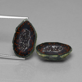 캐럿 천연 다색 마노 지오드 보석, 멋진 모양, 불투명체