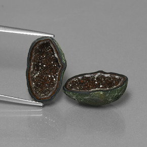 캐럿 천연 멀티컬러 아게이트 지오드 보석, 멋진 모양, 16.8×10.5 mm, 불투명체