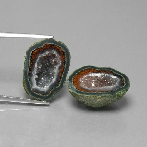 23.55캐럿 천연 다색 마노 지오드 보석, 멋진 모양, 불투명체