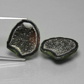 16.69캐럿 천연 다색 마노 지오드 보석, 멋진 모양, 불투명체