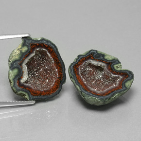 25.58캐럿 천연 다색 마노 지오드 보석, 멋진 모양, 불투명체