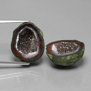 26.55캐럿 천연 다색 마노 지오드 보석, 멋진 모양, 불투명체