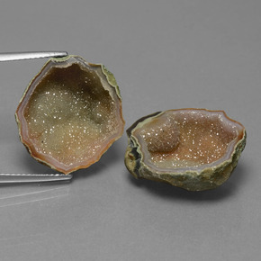 16.50캐럿 천연 다색 마노 지오드 보석, 멋진 모양, 불투명체