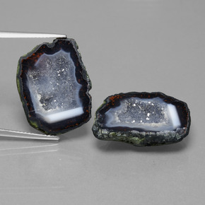 32.12캐럿 천연 멀티컬러 아게이트 지오드 보석, 멋진 모양, 22.2×16.8 mm, 불투명체