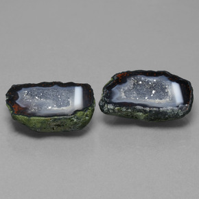 32.12캐럿 천연 멀티컬러 아게이트 지오드 보석, 멋진 모양, 22.2×16.8 mm, 불투명체