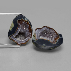 41.06캐럿 천연 멀티컬러 아게이트 지오드 보석, 멋진 모양, 20.8×16.4 mm, 불투명체