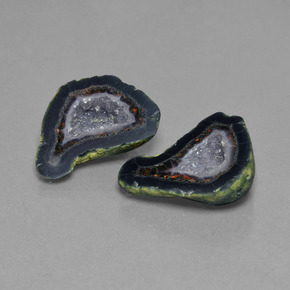 37.89캐럿 천연 멀티컬러 아게이트 지오드 보석, 멋진 모양, 23.6×16.2 mm, 불투명체