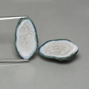 16.64캐럿 천연 멀티컬러 아게이트 지오드 보석, 멋진 모양, 22.4×13.3 mm, 불투명체