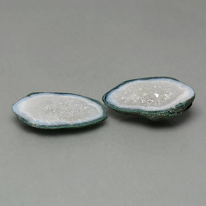 16.64캐럿 천연 멀티컬러 아게이트 지오드 보석, 멋진 모양, 22.4×13.3 mm, 불투명체