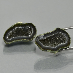 17.82캐럿 천연 멀티컬러 아게이트 지오드 보석, 멋진 모양, 20.2×12.9 mm, 불투명체