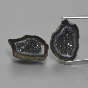 캐럿 천연 멀티컬러 아게이트 지오드 보석, 멋진 모양, 16.9×12 mm, 불투명체