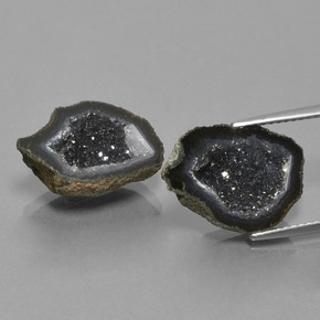 캐럿 천연 멀티컬러 아게이트 지오드 보석, 멋진 모양, 16.9×12 mm, 불투명체