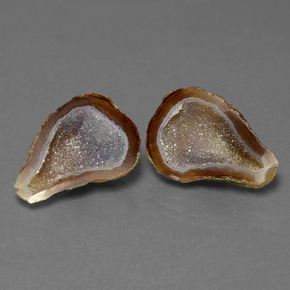 19.76캐럿 천연 멀티컬러 아게이트 지오드 보석, 멋진 모양, 21.7×15.2 mm, 불투명체
