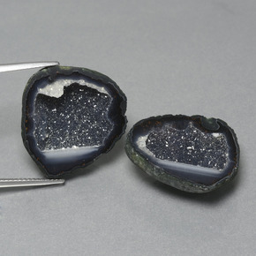 29.65캐럿 천연 멀티컬러 아게이트 지오드 보석, 멋진 모양, 21.8×20.9 mm, 불투명체