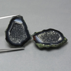 32.36캐럿 천연 다색 마노 지오드 보석, 멋진 모양, 불투명체