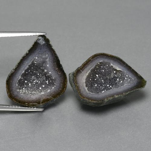 26.34캐럿 천연 멀티컬러 아게이트 지오드 보석, 멋진 모양, 22.7×18.4 mm, 불투명체
