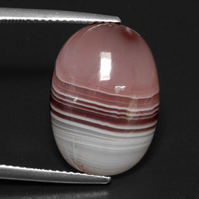 13.03캐럿 천연 멀티컬러 아게이트, 타원형 컷, 18.7×13.4 mm, 불투명체