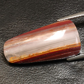 11.21캐럿 천연 멀티컬러 아게이트, 투명한, 26.1×13 mm, 투명/반투명