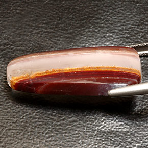 11.21캐럿 천연 멀티컬러 아게이트, 투명한, 26.1×13 mm, 투명/반투명