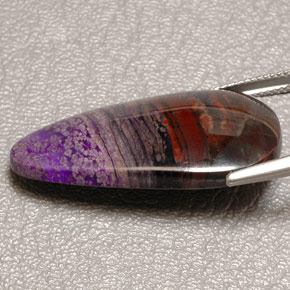 32.06캐럿 천연 다색 마노, 배 모양, 불투명체