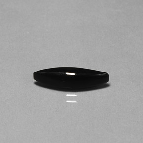 2.11캐럿 천연 검정색 아게이트, 마퀴즈, 17.2×5.1 mm, 불투명체