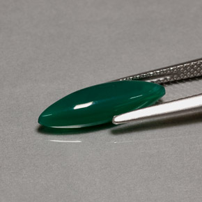 1.94캐럿 천연 녹색 마노, 투명한, 투명/반투명