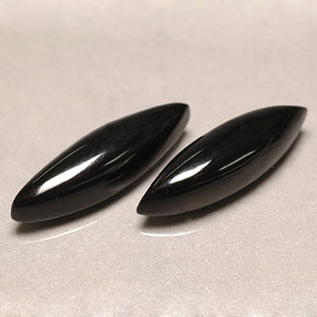 캐럿 천연 검정색 아게이트 보석, 마퀴즈, 16.6×5 mm, 불투명체
