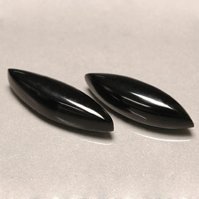 캐럿 천연 검정색 아게이트 보석, 마퀴즈, 16.6×5 mm, 불투명체