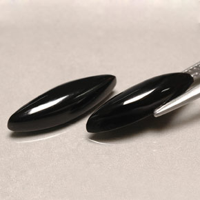 캐럿 천연 검정색 아게이트 보석, 마퀴즈, 16.6×5 mm, 불투명체