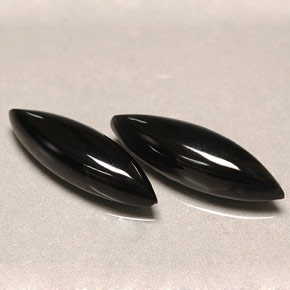 캐럿 천연 검정색 아게이트 보석, 마퀴즈, 16.2×5.1 mm, 불투명체