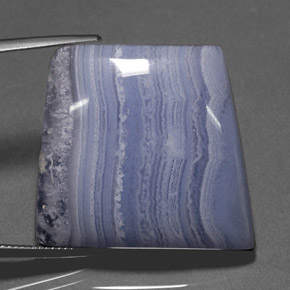 45.76캐럿 천연 블루 아게이트, 투명한, 27.3×26 mm, 투명/반투명