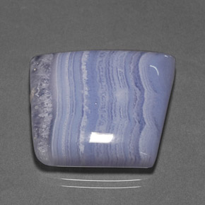 45.76캐럿 천연 블루 아게이트, 투명한, 27.3×26 mm, 투명/반투명