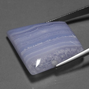 45.76캐럿 천연 블루 아게이트, 투명한, 27.3×26 mm, 투명/반투명