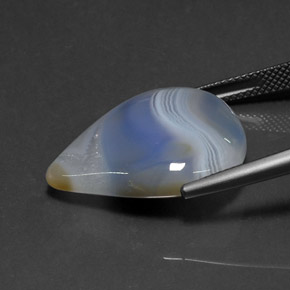 18.70캐럿 천연 멀티컬러 아게이트, 투명한, 23.4×19.5 mm, 투명/반투명