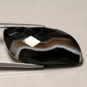 26.82캐럿 천연 멀티컬러 아게이트, 멋진 모양, 30.5×14.9 mm, 불투명체