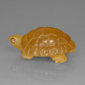 26.72캐럿 천연 옐로우 오렌지 아게이트, 투명한, 29.3×17.8 mm, 투명/반투명